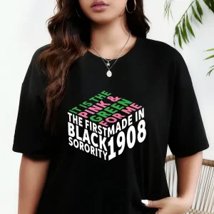 Women's Plus Size Black Sorority Pride Graphic T-Shirt - "Original 1989" Vintage Design