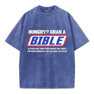 Blessed Are Those Who Hunger And Thirst For Righteousness Christian Washed T-Shirt