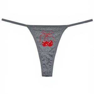 Bow Cherry Y2K Flat String Thong Cherrykitten