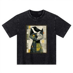 Tokyo-Tiger The Cat And The Crow Are Planning To Rule The World Kids Washed T-Shirt